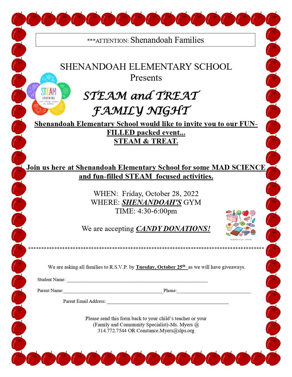 STEAM and TREAT-October 28th 4:30-6:00pm